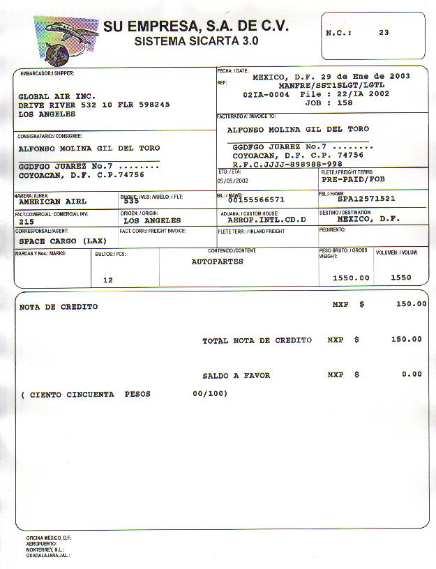 nota de debito