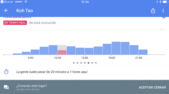 Popular Times, saber cuánta gente hay una gente en un local desde Google Maps en iOS